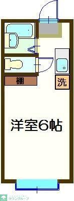 アローズ中野(ワンルーム/2階)の間取り写真
