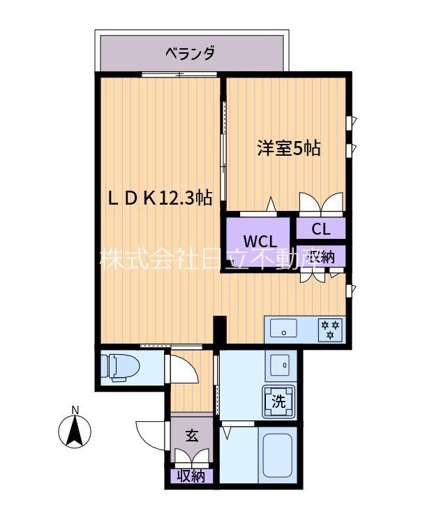 アステイオンヴィラ(1LDK/3階)の間取り写真