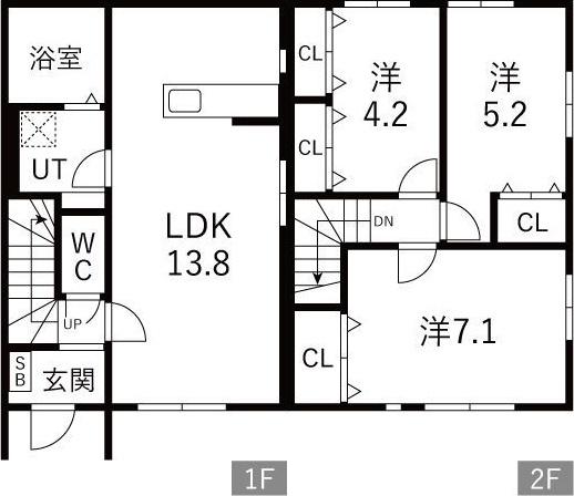 つしだ.COM(3LDK/1階)の間取り写真