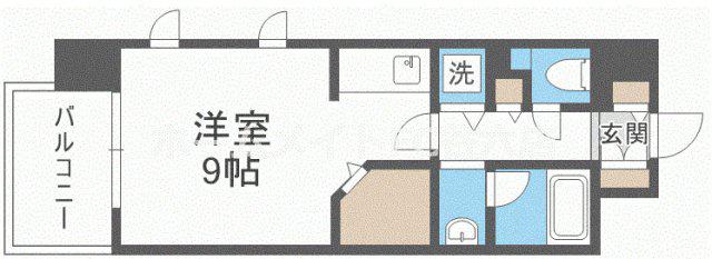 レジデンス本町靭公園(ワンルーム/5階)の間取り写真