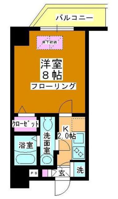 アルファコート蕨(1K/12階)の間取り写真