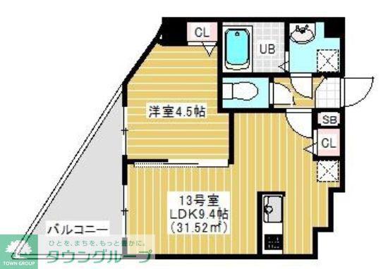 金太郎ヒルズ255(1LDK/5階)の間取り写真