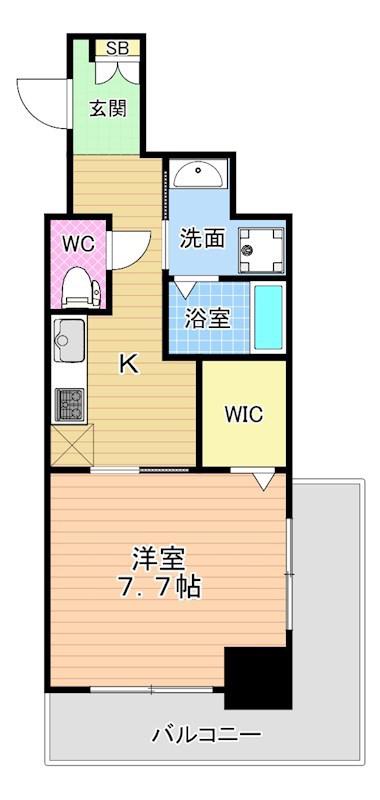 FLATS別院(1K/3階)の間取り写真