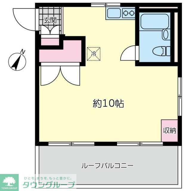 ふじハイム(ワンルーム/3階)の間取り写真