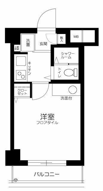 ジェイシティ渋谷(1K/3階)の間取り写真