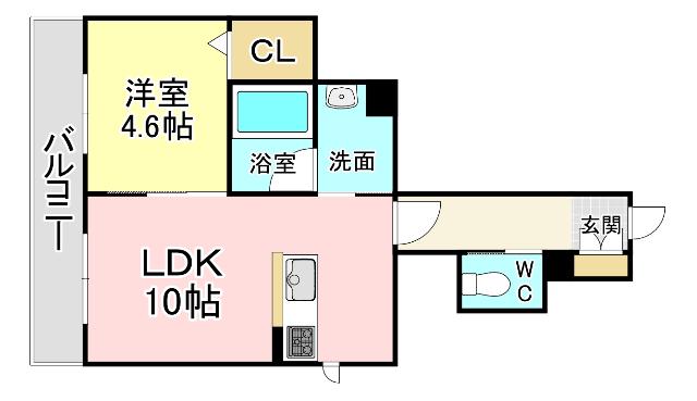 SHAMAISONコリーナ福柳木(1LDK/1階)の間取り写真