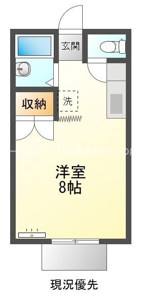 アネックス(ワンルーム/1階)の間取り写真
