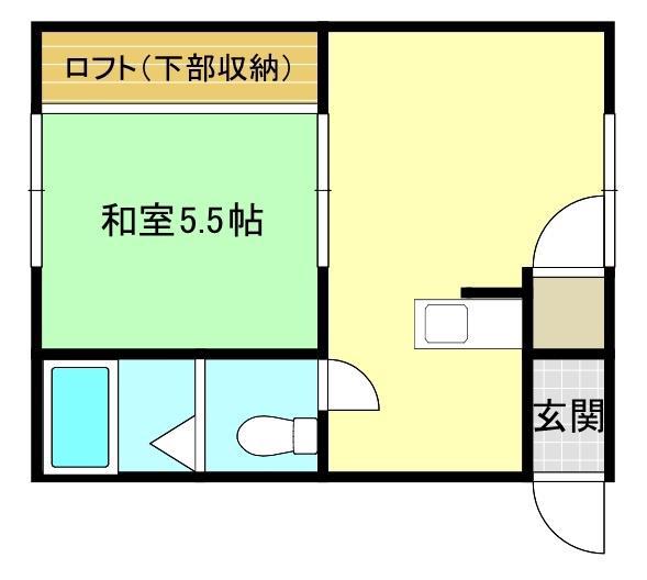 サンピア上越(1LDK/2階)の間取り写真