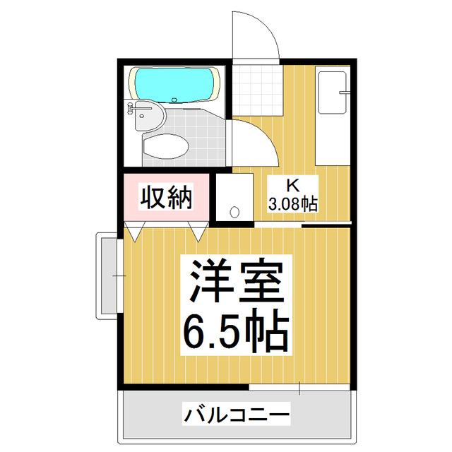 アスパイヤー下條(1K/3階)の間取り写真