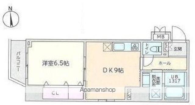 CAVE YUSHIMA(1DK/13階)の間取り写真