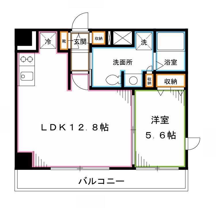 REGALIZ高円寺(1LDK/9階)の間取り写真