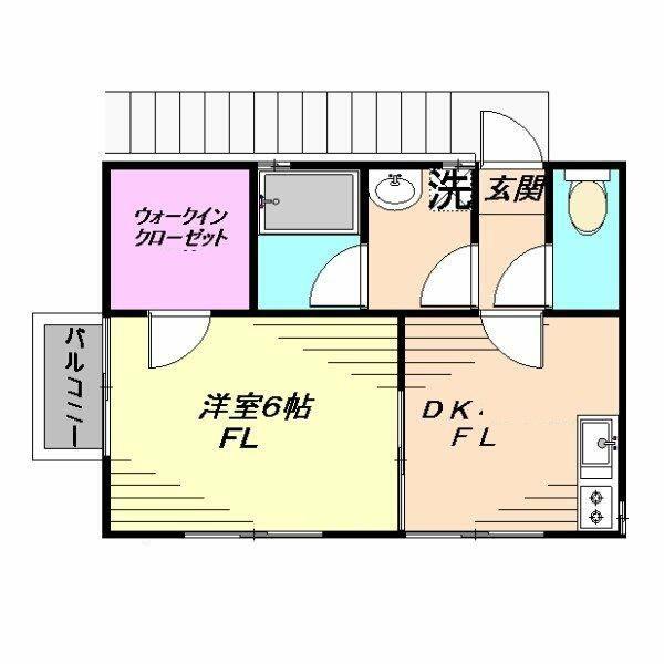 アネックスOGR(1DK/2階)の間取り写真