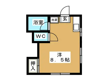 石田コーポ(ワンルーム/3階)の間取り写真