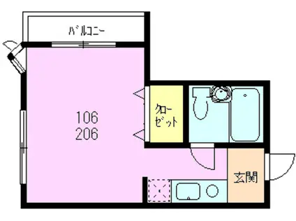 ヴィレッジSHIMA(1K/2階)の間取り写真