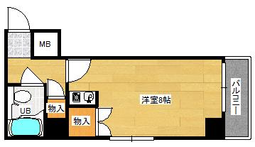 ワイアンドワイ宝町ビル(ワンルーム/3階)の間取り写真