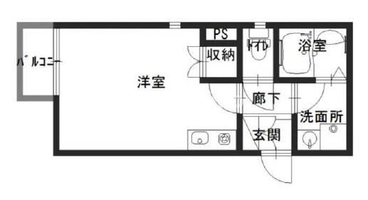 クレセント西代(ワンルーム/2階)の間取り写真