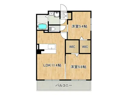 RISECASA(2LDK/3階)の間取り写真