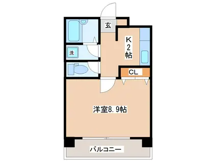 KT NET 21(1K/4階)の間取り写真