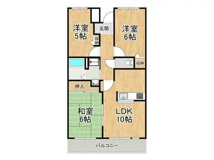 ウエストコート(3LDK/1階)の間取り写真