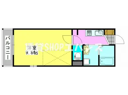 ウインドテラス大久保II(1K/1階)の間取り写真