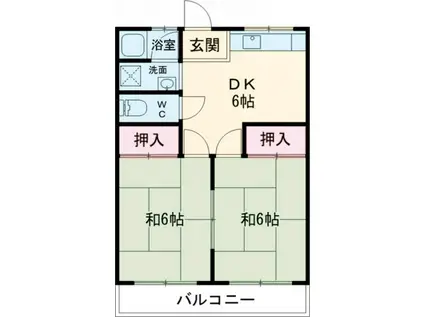 スミノマンション(2DK/4階)の間取り写真