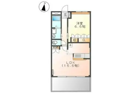 ガーデニングヒルズ(1LDK/2階)の間取り写真