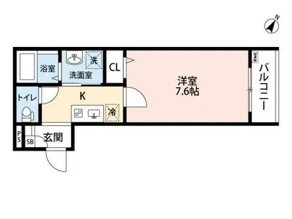 入間セイワレジデンスII(1K/3階)の間取り写真