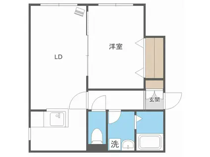コンフォート(1LDK/3階)の間取り写真