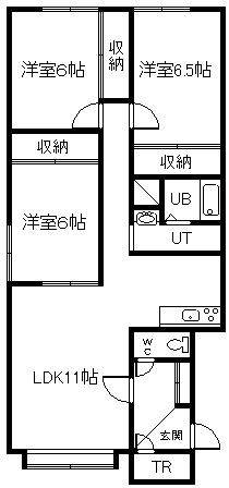 ハーモニーC棟(3LDK/2階)の間取り写真