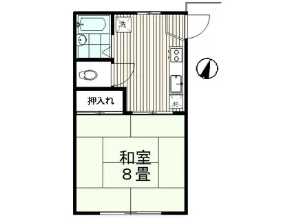 エステーハイツ(1DK/1階)の間取り写真
