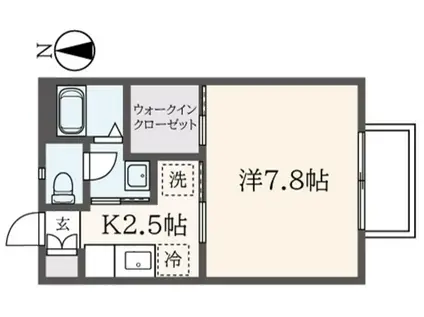 アークメゾンII(1K/1階)の間取り写真