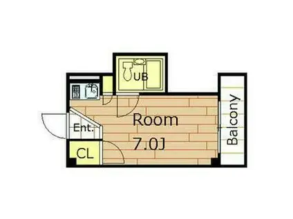 アース湯里(ワンルーム/4階)の間取り写真