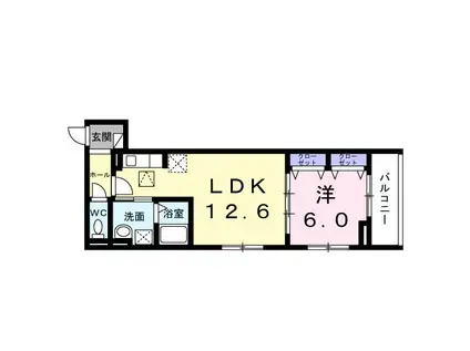 クレストネリマ(1LDK/1階)の間取り写真