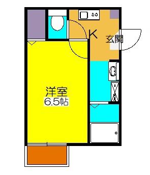L´ARIA OMIYA(1K/1階)の間取り写真