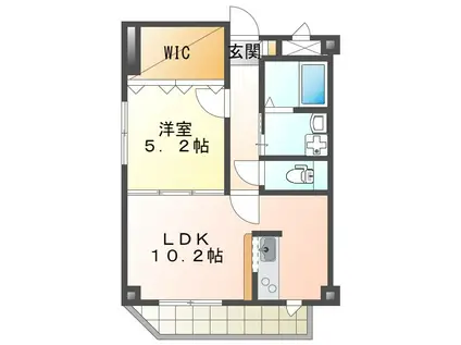 ISグランデ子安町(1LDK/8階)の間取り写真