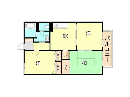 サンフローラ(3DK/2階)の間取り写真