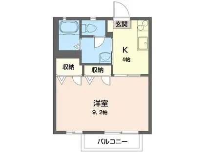 MAST グランドール天川A(1K/2階)の間取り写真