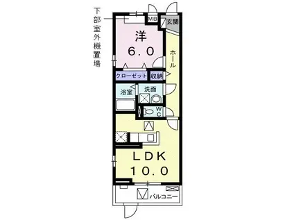 グレイス ヴィラII番館(1LDK/1階)の間取り写真