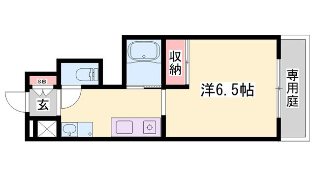 ラフィーネ緑が丘(ワンルーム/1階)の間取り写真