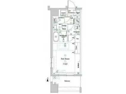 DIPS神楽坂(1K/2階)の間取り写真