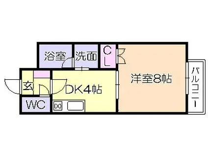 サクセス75(1K/5階)の間取り写真