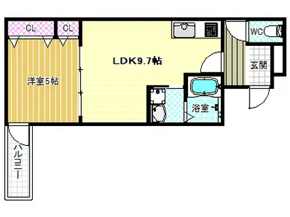シャルマンエイトII番館(1LDK/3階)の間取り写真