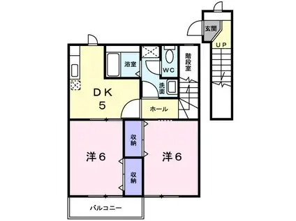 グランシャリオ・I(2DK/2階)の間取り写真