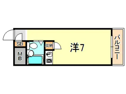 モナーク西明石(ワンルーム/9階)の間取り写真