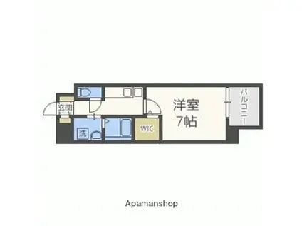 レブリアント清川II(1K/8階)の間取り写真