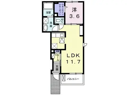VIOLA 門真南(1LDK/1階)の間取り写真