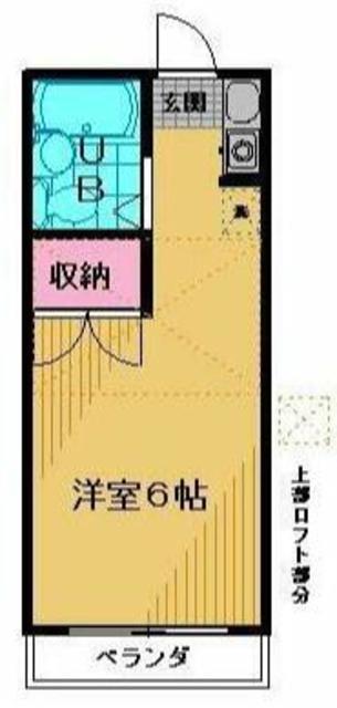 グリーンハイム稲城(ワンルーム/2階)の間取り写真