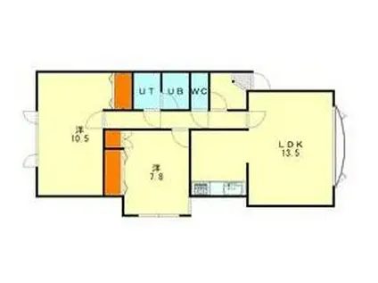 メゾンルナールIII(2LDK/2階)の間取り写真