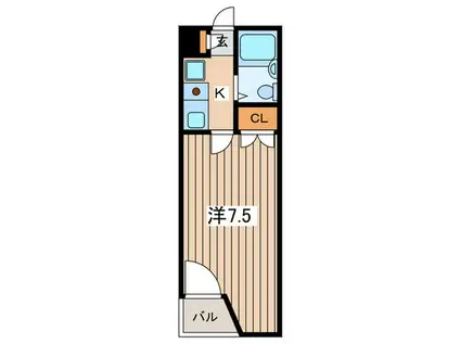 ビラージュ・ド・フルール(1K/4階)の間取り写真