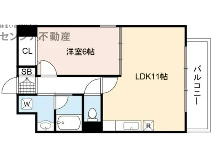 AVANTIアヴァンティ(1LDK/6階)の間取り写真